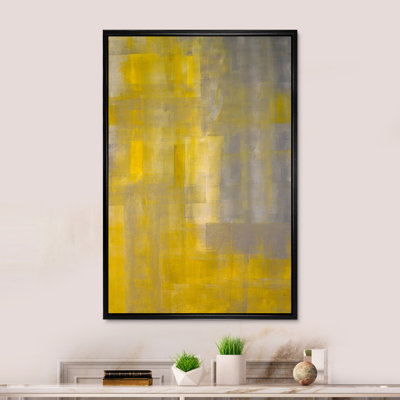 Le gris rencontre le jaune avec l'art abstrait du 16ème siècle - Art moderne et contemporain sur toile