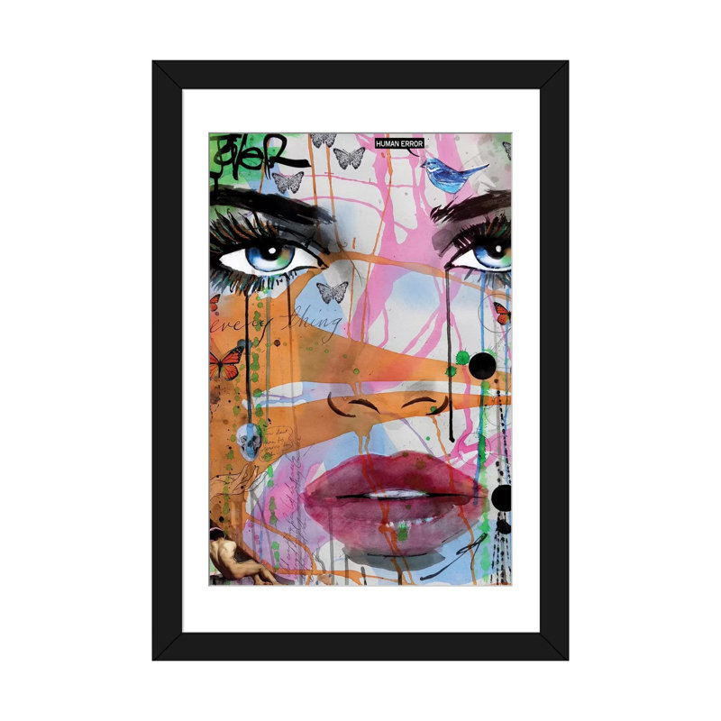 Pas tout, reproduction d’art sur toile tendue, H 24 po x l 16 po x P 1 po, Papier d'art encadré noir, Blanc