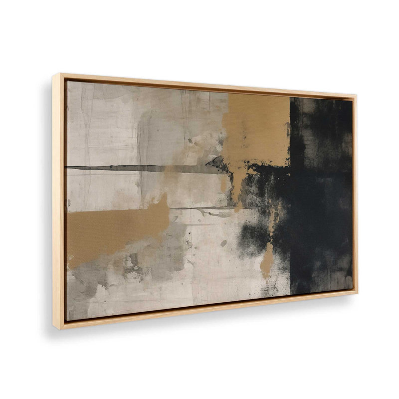 Impression sur toile Chiaroscuro Blend I, H 12,75 po x l 18,75 po, Cadre américain en érable flottant, 1