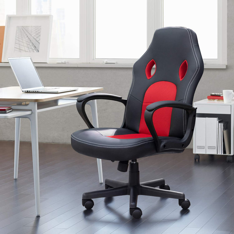 Fauteuil de jeu ergonomique PC et Racing, Rouge
