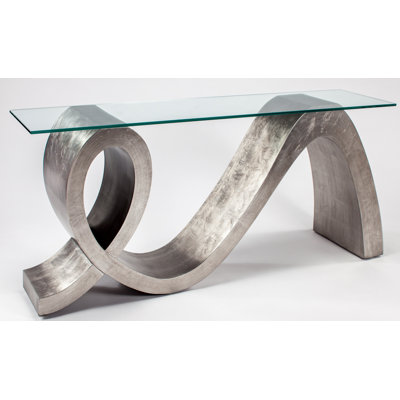 66'' Glass Top Console Table