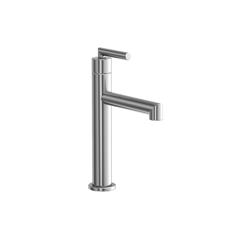 Keaton Single Hole Bathroom Faucet with Drain Assembly, Polished Chrome