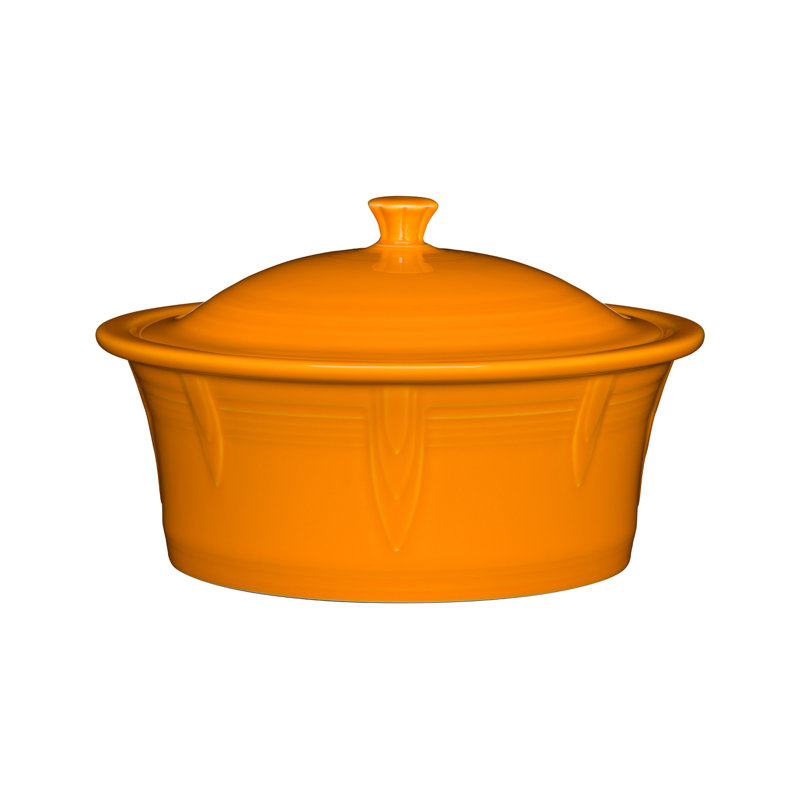 Cocotte rond avec couvercle 2,81 qt fiesta, Caramel écossais