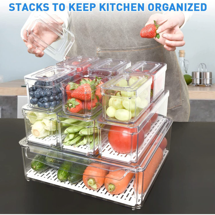 Prep & Savour Daequon Stackable 10 Container Food Storage Set