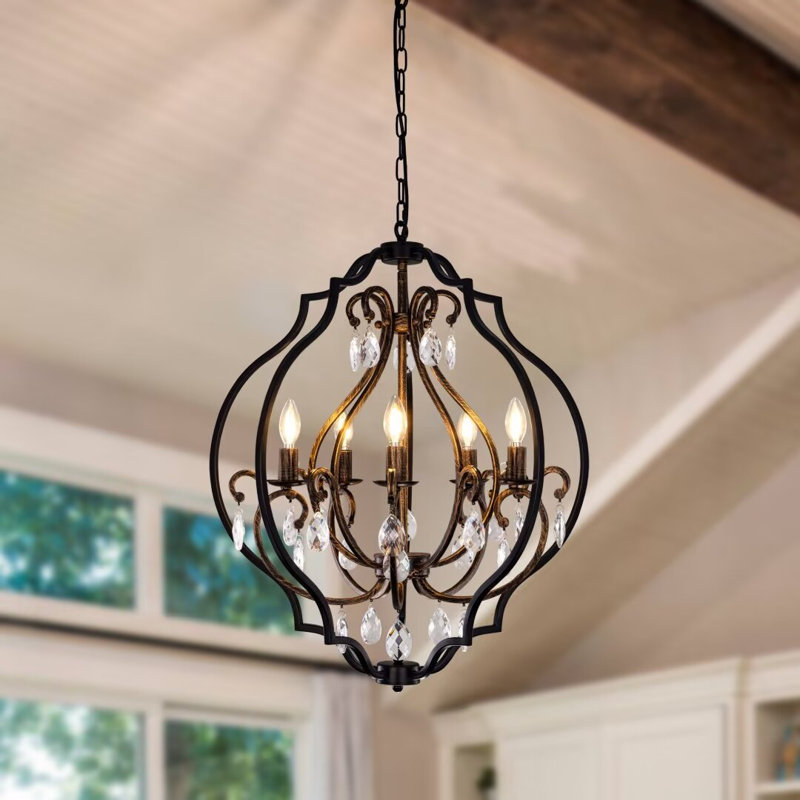 Lustre géométrique à 5 lumières Oelwein