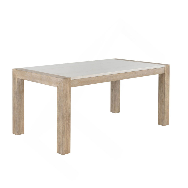 Table de salle à manger en marbre véritable exquis avec attrait campagnard classique