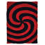 Tapis rouge / noir à poils longs Fitts-2020010072