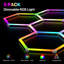 Panneaux modulaires intelligents en nid d'abeille RVB RVB à DEL, synchro musicale, application et télécommande, éclairage de couleur bricolage pour salle de jeux-338609642