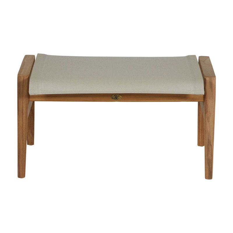 Coast Patio Ottoman, Natural Teak/Canvas Sling
