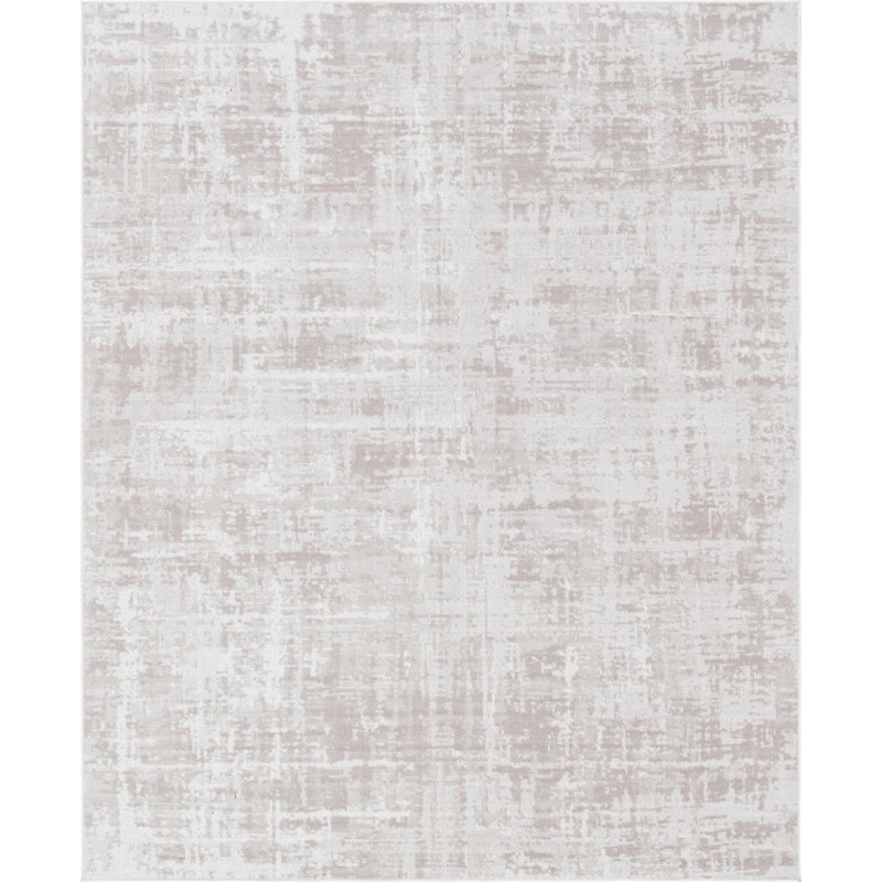Area Rug, Rectangle 7'10" x 10', Light Gray