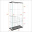 Vitrine moderne en verre avec lumières DEL