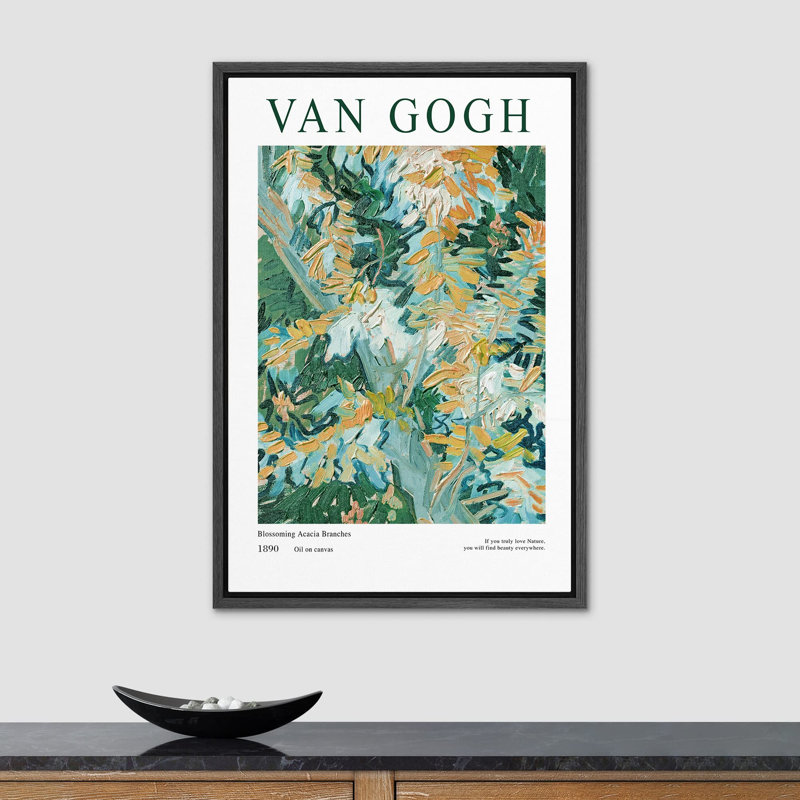 Œuvre d'art classique Van Gogh, H 36 po x l 24 po x P 1,5 po, Noir