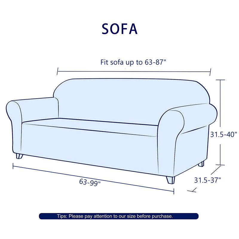 1-Piece Jacquard Stretch Couch Covers, Polyester Spandex Sofa Slipcovers, Universal Fit Living Room Machine Washable Furniture Protector for Dogs Pets, Non-Slip Sofa Covers for 3 Cushion Couch for Dogs Pets (Sofa,Gray)