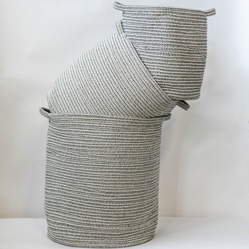 Paniers en coton, ensemble de 3