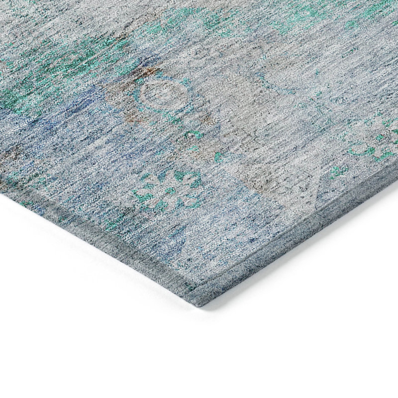 Fresnel Flatweave Washable Oriental Indoor / Outdoor Rug, Rectangle 2'6" x 3'10"