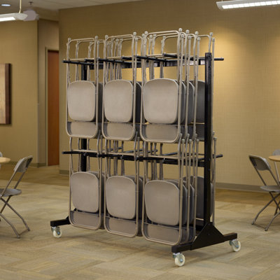 SAFCO Two-Tier Folding Chair Cart - Efficient Chair Storage, 840 lb.Capacity