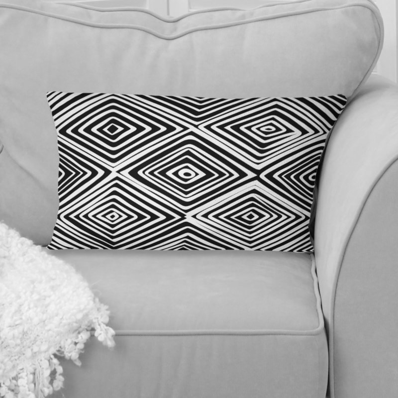 Coussin noir Modern Maze II - Modern