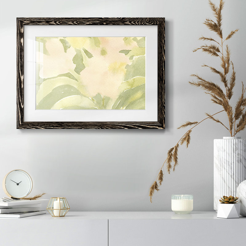 " Verdant Floral Abstract II ", H 28 po x l 42 po x P 1,5 po, Noir