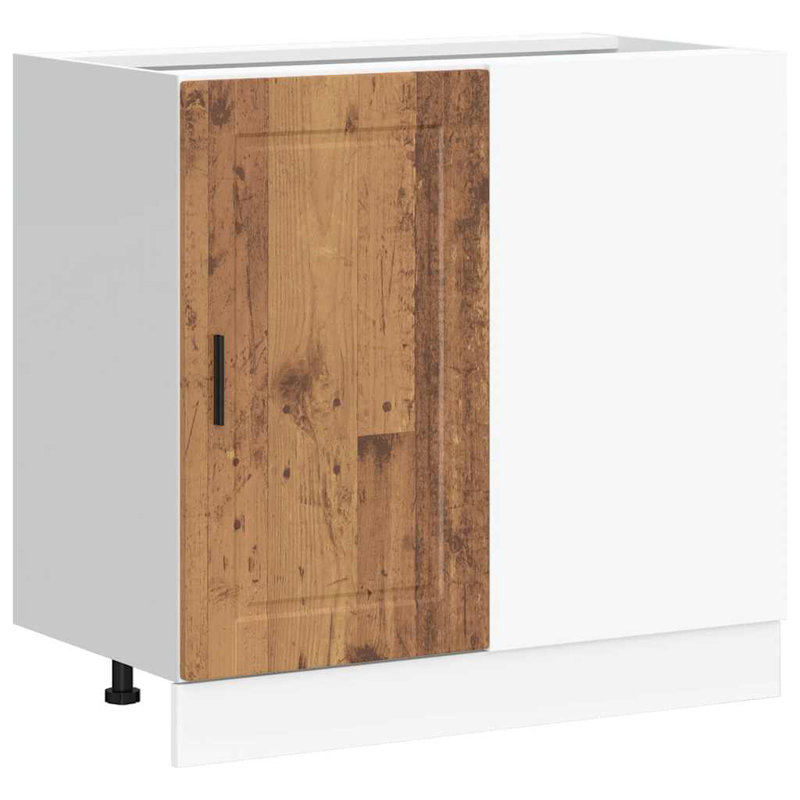 Latitude Run Kitchen Corner Base Cabinet Porto Engineered Wood, old wood
