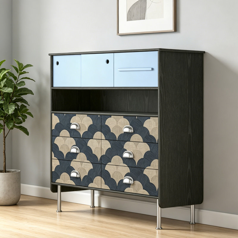 French Retro Simple Style Accent Cabinet