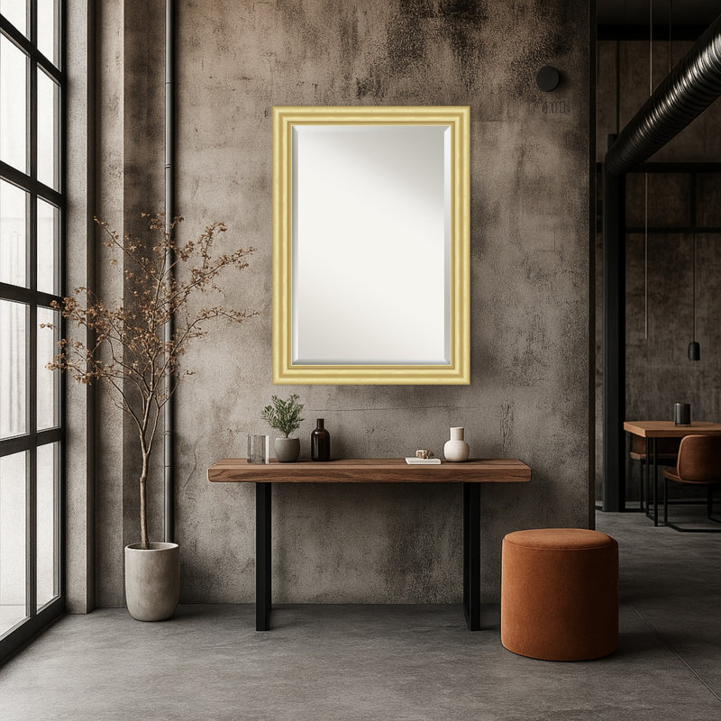 Sophia Beveled Framed Wall Mirror, 29.5" x 41.5", Gold