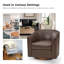 Fauteuil demi-tonneau pivotant en cuir Amiir Morden-1790750105