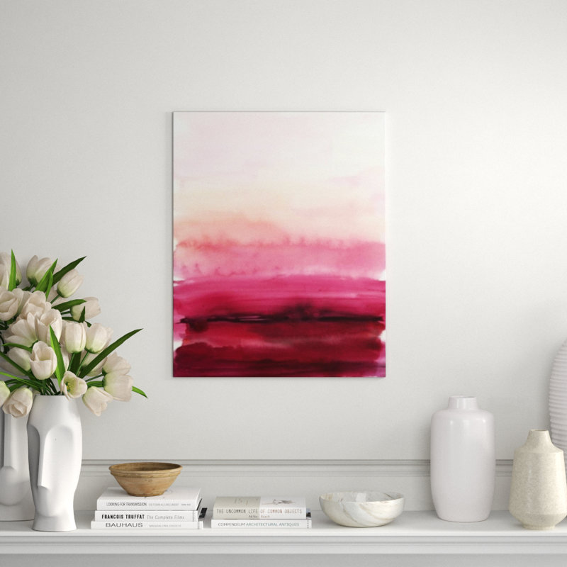 Raspberries View Print by Sofia Fox, Glass Coat, 60" H x 48" W x 1.5" D