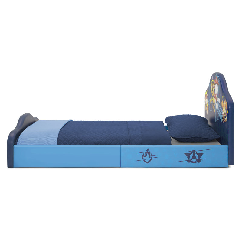 PAW Patrol Upholstered Twin Bed By Delta Children, Blue