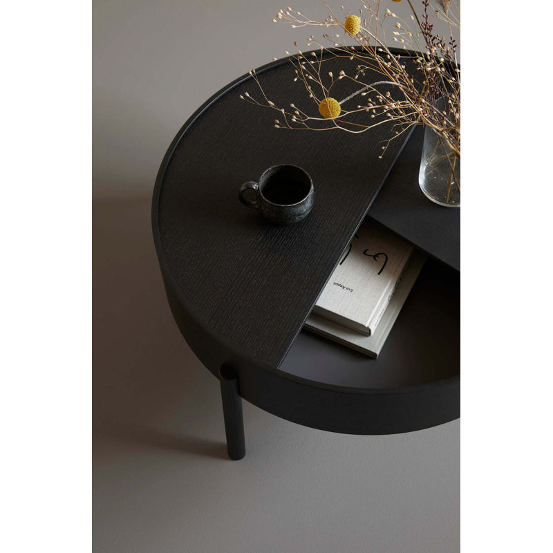 Arc Coffe Table, 15" H x 26" L x 26" W, Black