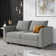 61" Square Arm Modular Loveseat with Storage Space