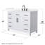 Beckett 48" Freestanding Single Bathroom Vanity with Quartz Top-1394137244-1394137246-1394137218