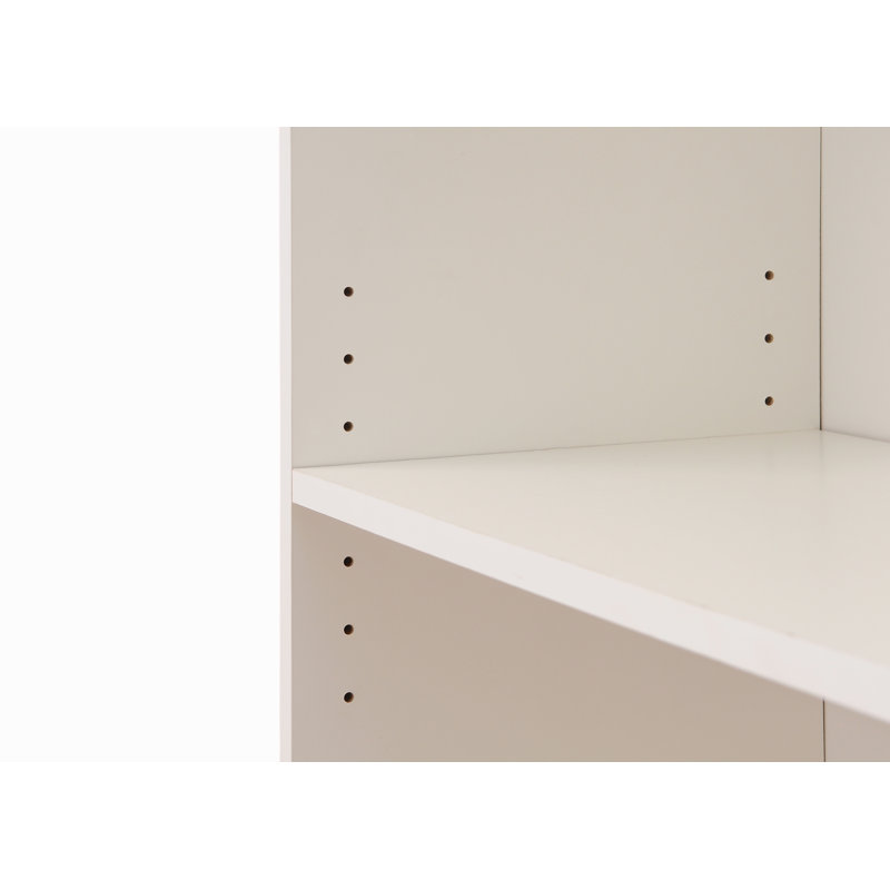 Zaira 80cm H x 40cm W Standard Bookcase, 80cm H x 40cm W x 30cm D, White