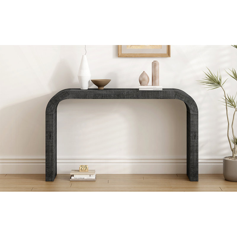 Console en bois 52 po, H 30,9 po x l 52,25 po x P 11,81 po, Noir antique