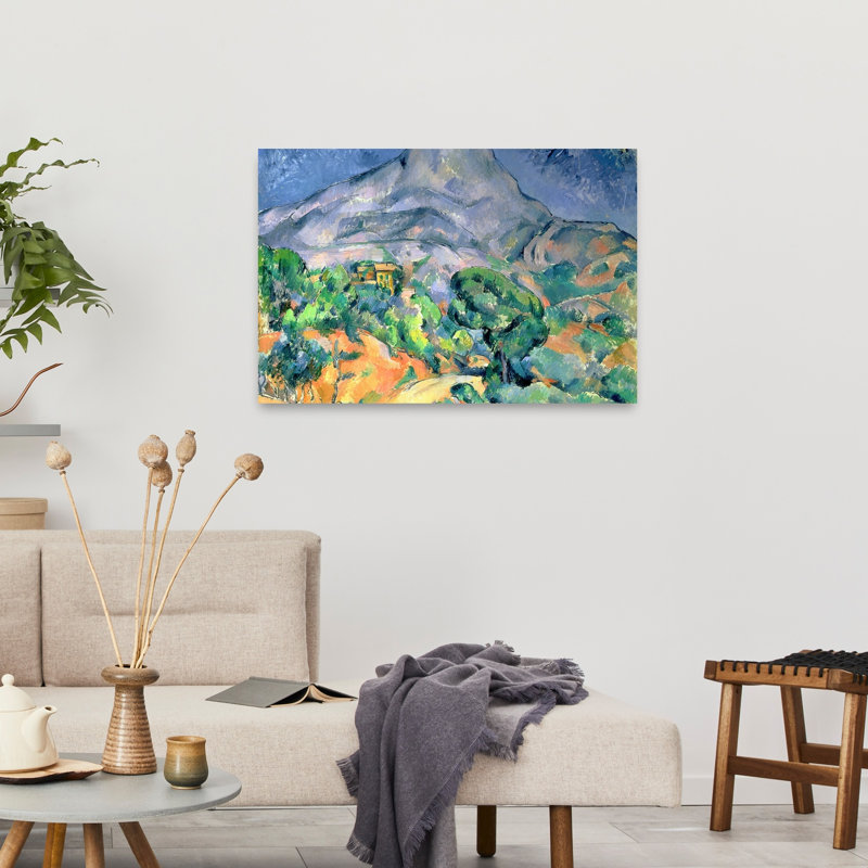 Mont Sainte-Victoire, France 1900 Impression d'art mural contemporain, H 24 po x l 36 po