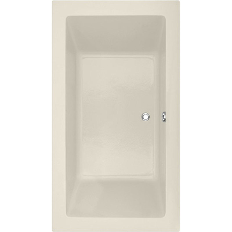 Danika 73'' L Air Bathtub, Biscuit, Polished Chrome