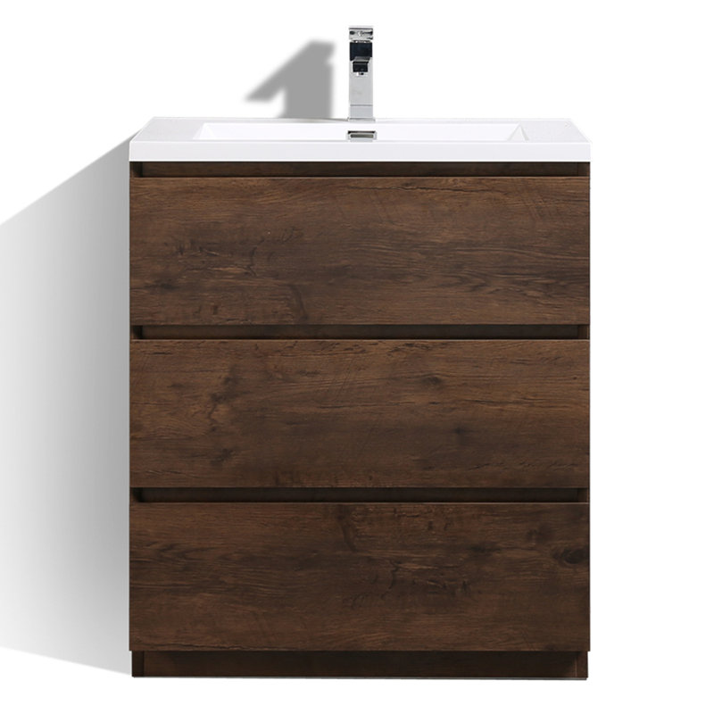 Ensemble de meuble-lavabo simple 29 po Ninel, Bois de rose