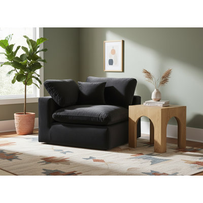 Chaise d'appoint en velours 40 po