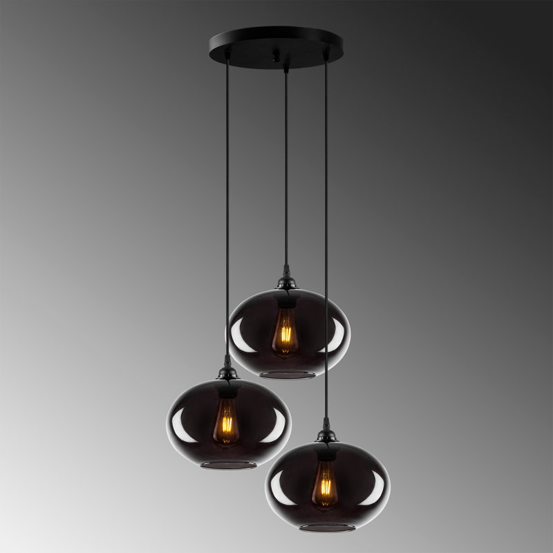 Shabbona 3 - Light Fume Cluster Pendant
