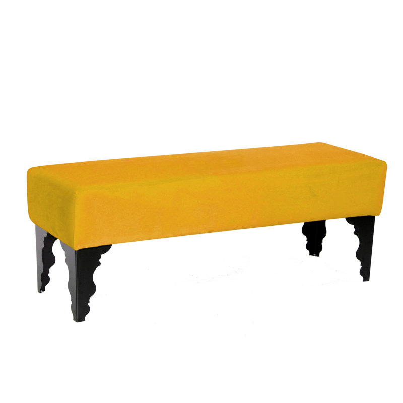 Artedeco Upholstered Bench, Yellow