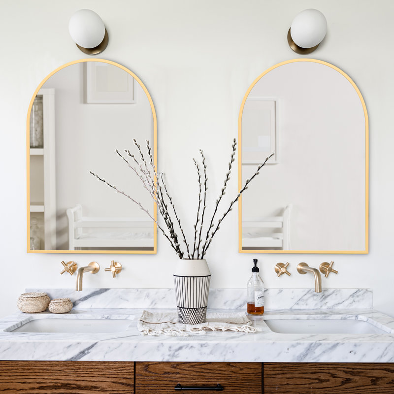 Miroir mural pour meuble-lavabo, 40 po x 30 po, Or