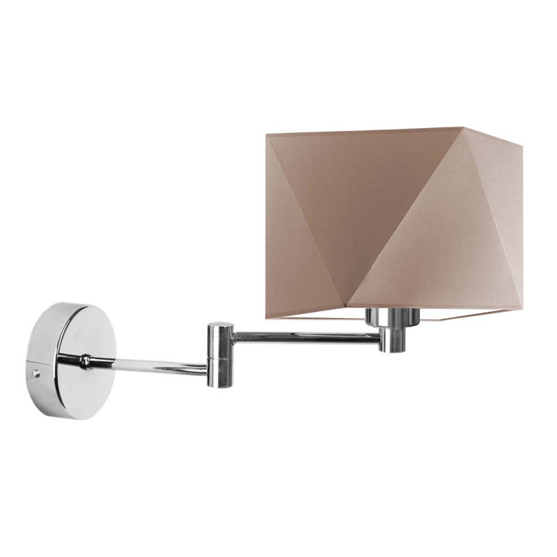 Ayannah Steel Armed Sconce, Chrome, Beige