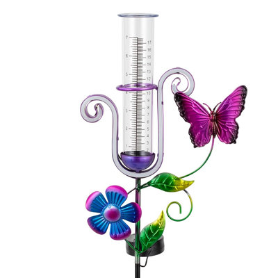Rain Gauge Outdoor, Solar Powered Rain Gauge