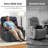 Latise Wide Power Recliner Lift Chair with Extended Footrest, Faux Leather-2139314043