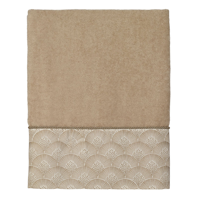 Gerri 100% Cotton Midweight Fingertip Towel, Brown