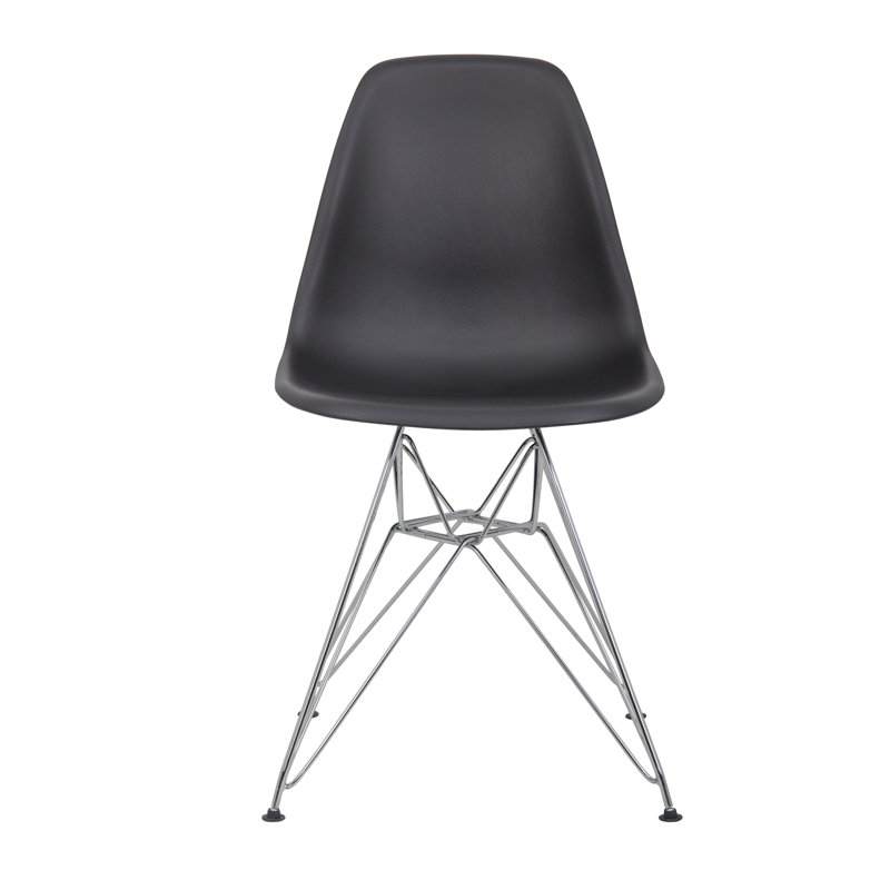 Chaise Jerrie, Chrome, Noir