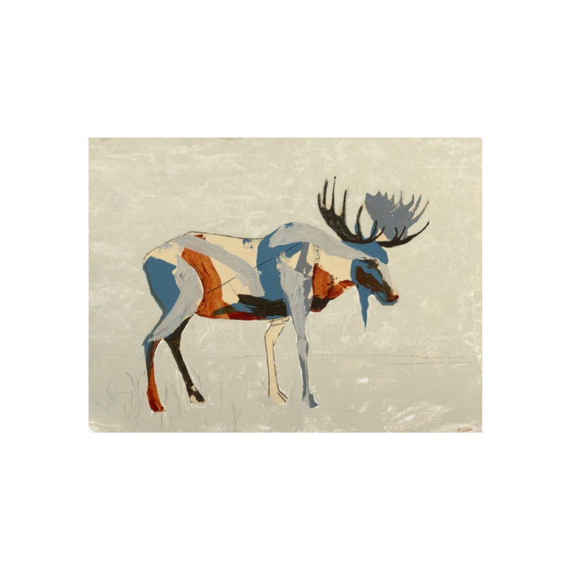 Moose II Print by Milton Coppo, Knife Gel, 30" H x 40" W