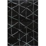 Rapture Black Geometric Luxury Area Rug