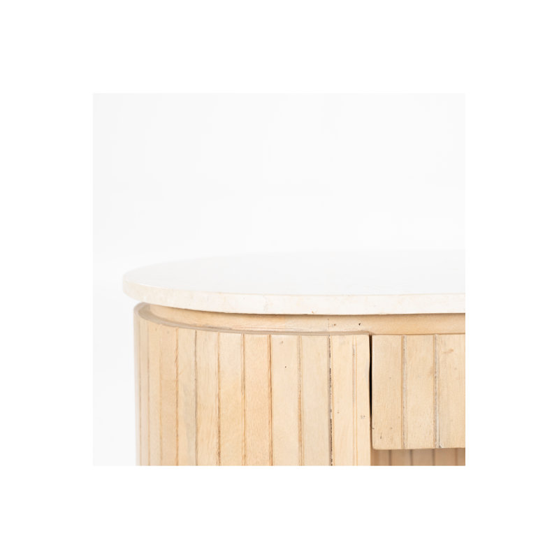 Desk Marble Computer Desk, Natural, White