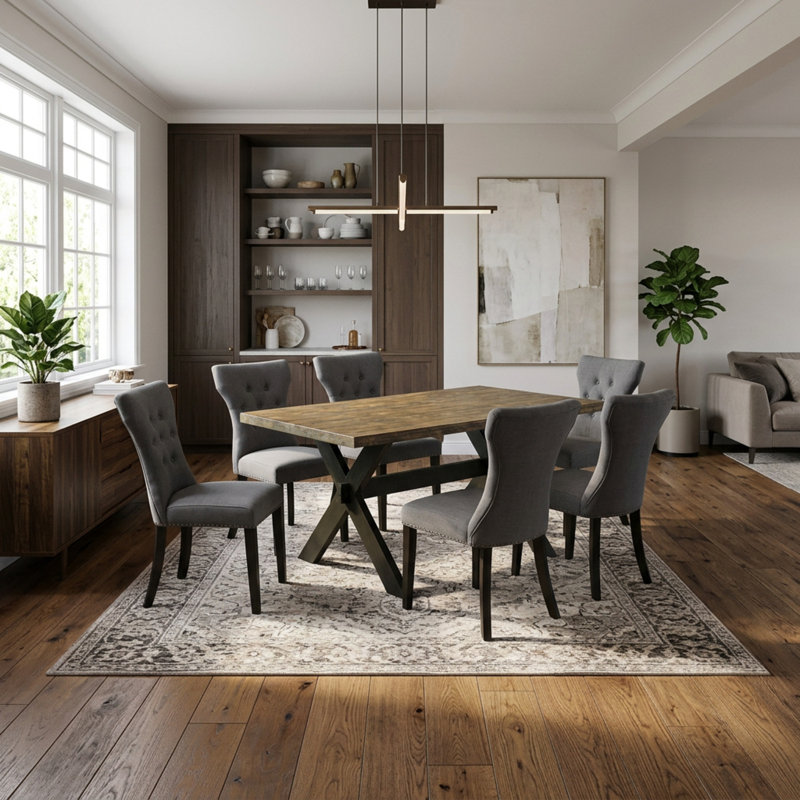 Solid Wood Top Dining Set