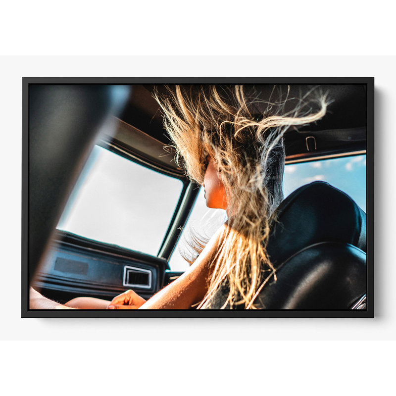 Impression sur papier Summer Breezy, Reproduction encadrée d'une seule photo sans pass, Noir, H 42 po x l 62 po